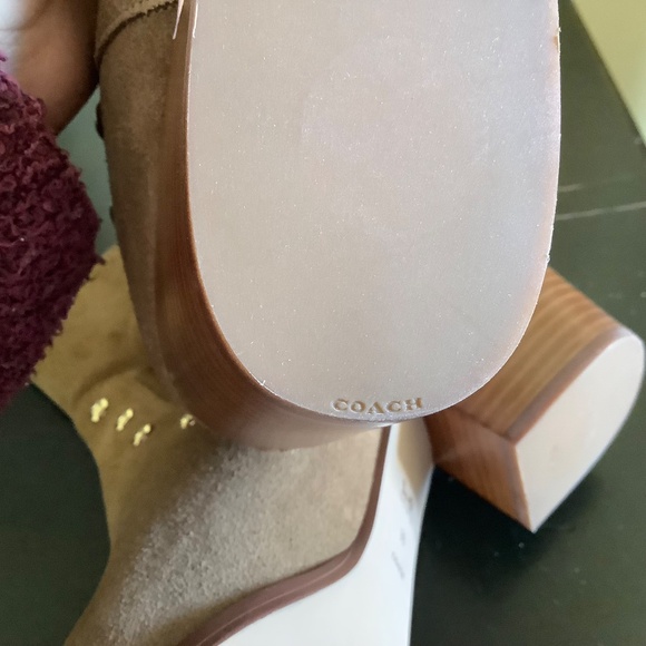 Coach Pauline Suede Bootie Western Style Coconut SZ 9 NWOT - Picture 16 of 16